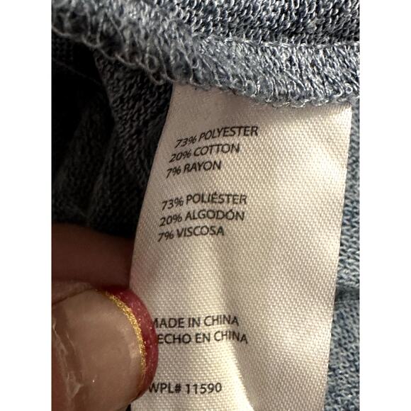 Weatherproof Vintage Texture Melange Sweater Long Sleeve Side Pockets Blue M NWT - Picture 11 of 11